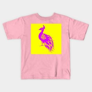 bright peacock bird in phoenix mariachi ecopop Kids T-Shirt